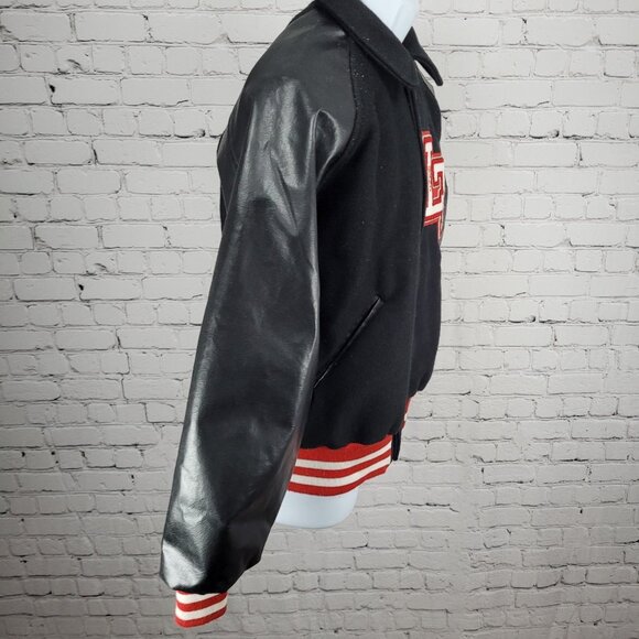 Awards USA Black Retro Letterman Varsity Band Jacket USA Made Size Medium M - Picture 11 of 11